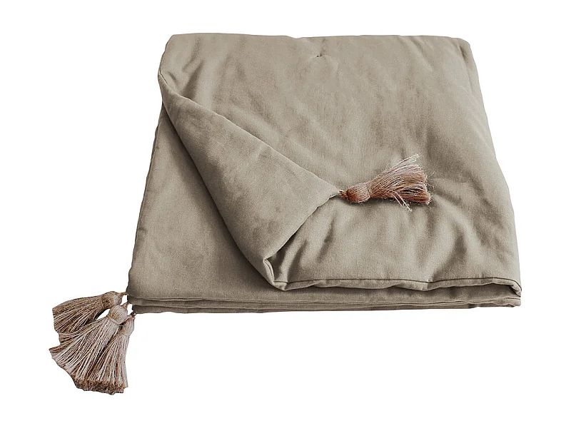 Edredón Panama con borlas de yute