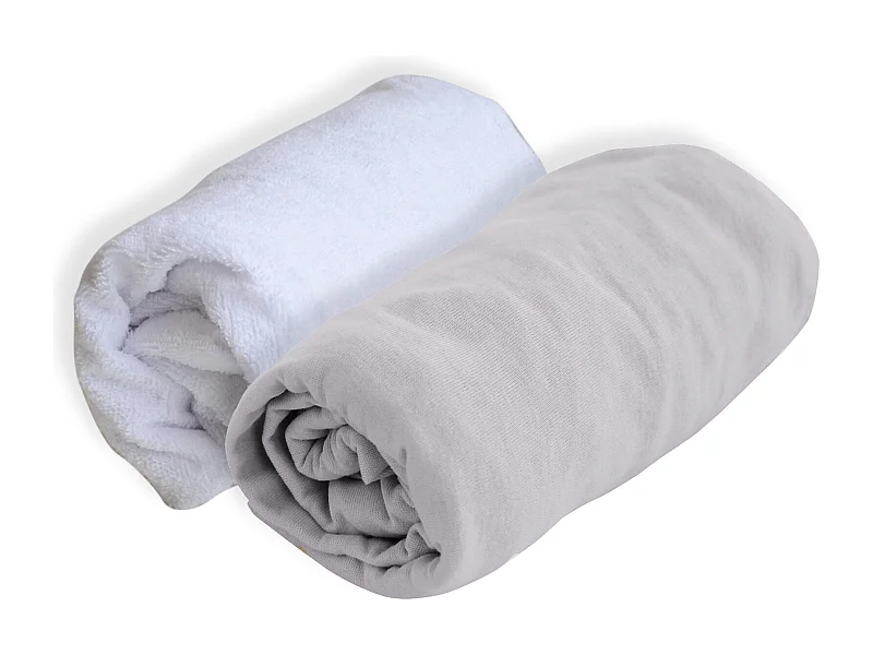 Ensemble bébé avec 1 alèse + 1 drap housse