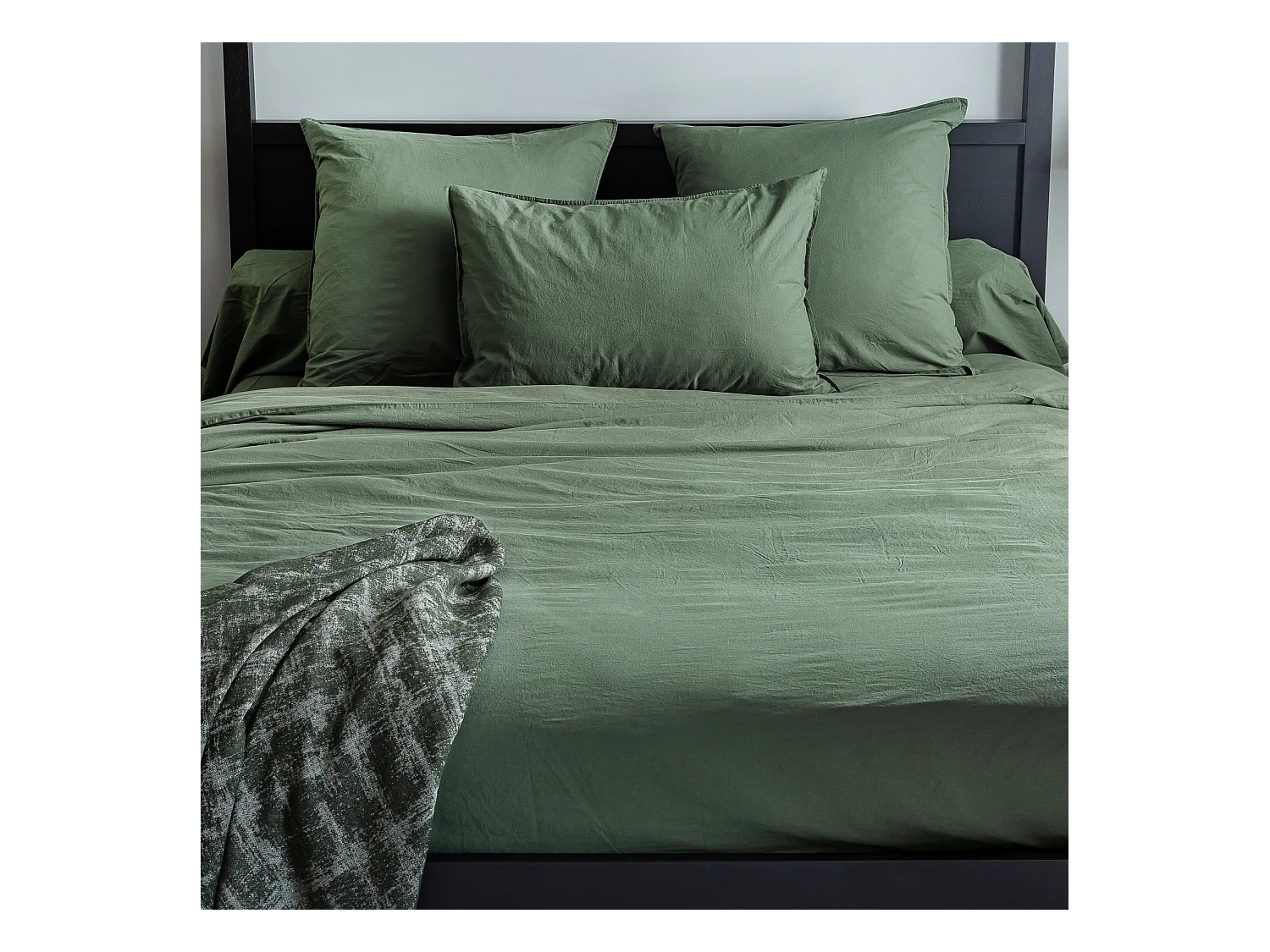 Sábana bajera en algodón lavado 90 x 190 cm