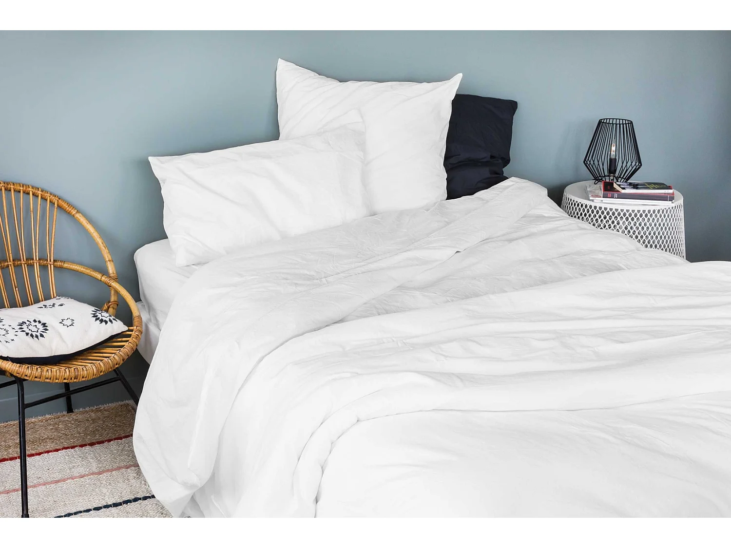 Drap housse en coton Lavé Oekotex