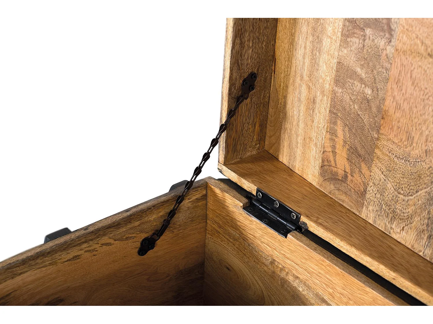 Czarny pień z drewna mango z ręcznie malowanymi detalami