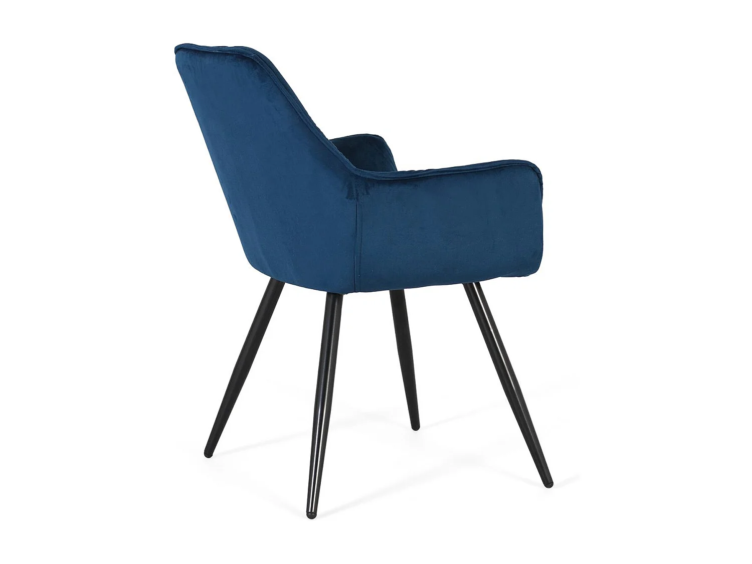 Ensemble van 2 chaise longues bekleed met velours en stalen poten