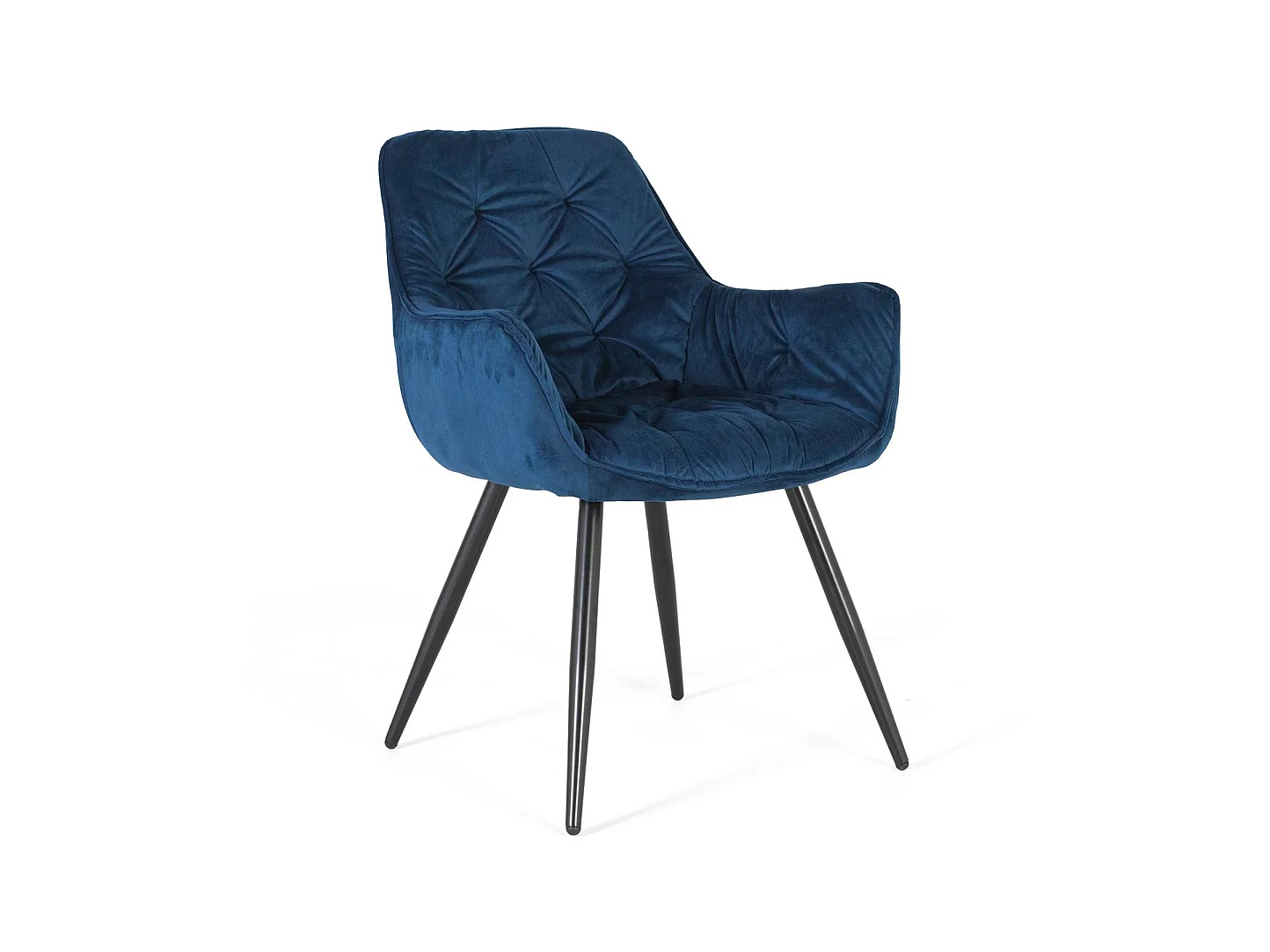 Fauteuil en velours 62 cm, style contemporain - 85 x 62 x 62 cm
