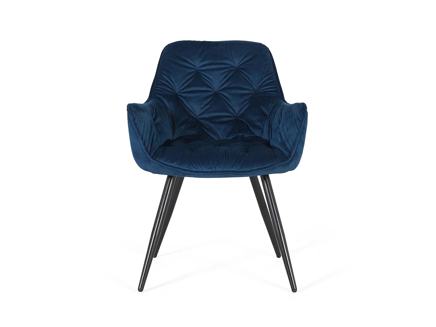 Fauteuil en velours 62 cm, style contemporain - 85 x 62 x 62 cm