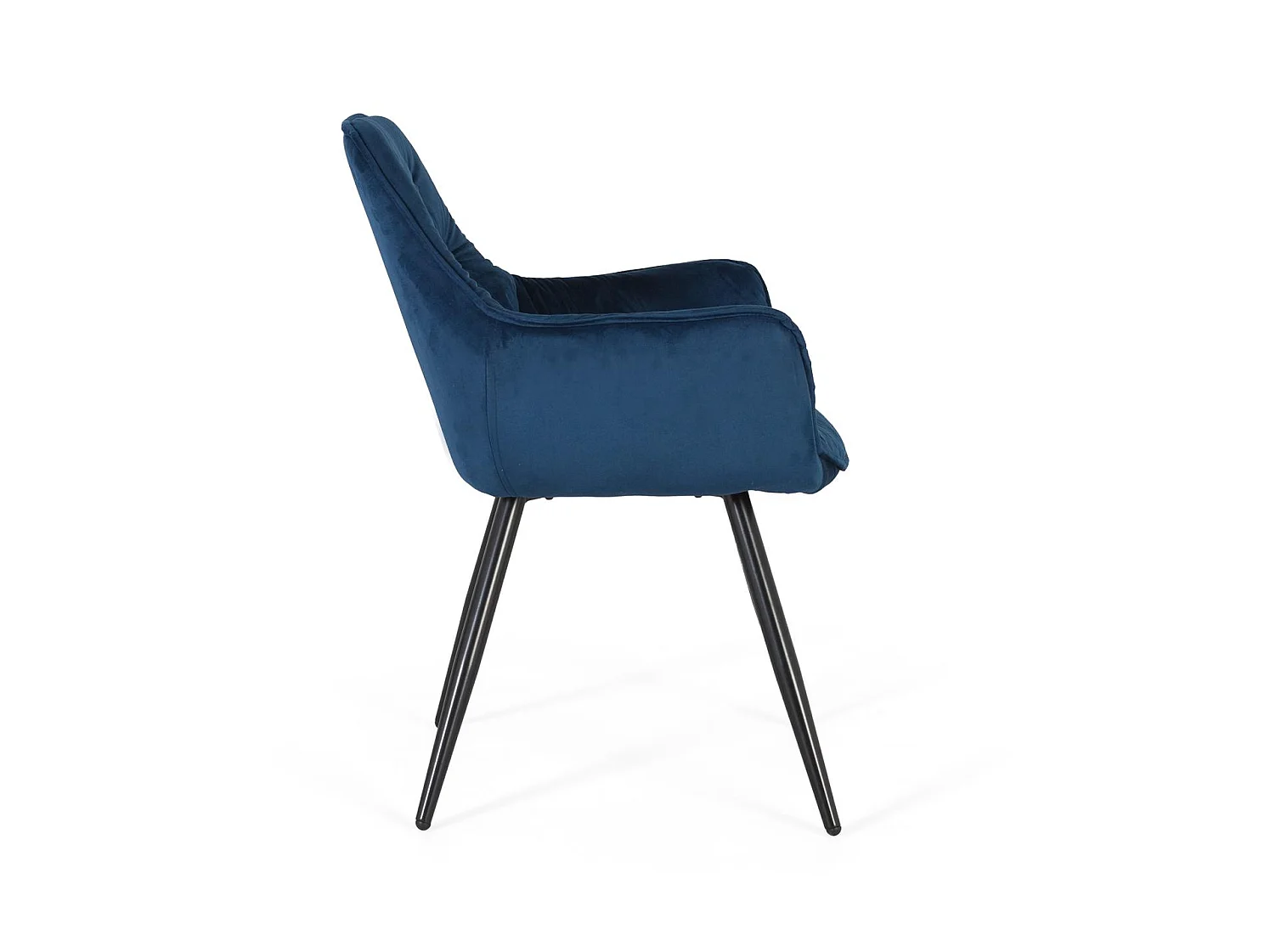 Fauteuil en velours 62 cm, style contemporain - 85 x 62 x 62 cm