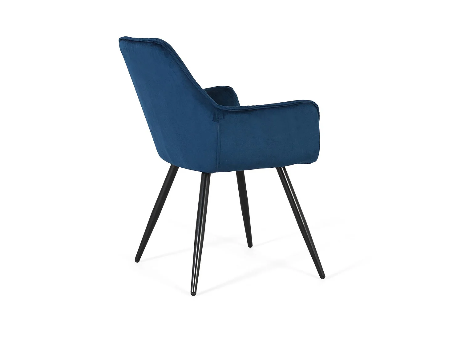Fauteuil en velours 62 cm, style contemporain - 85 x 62 x 62 cm
