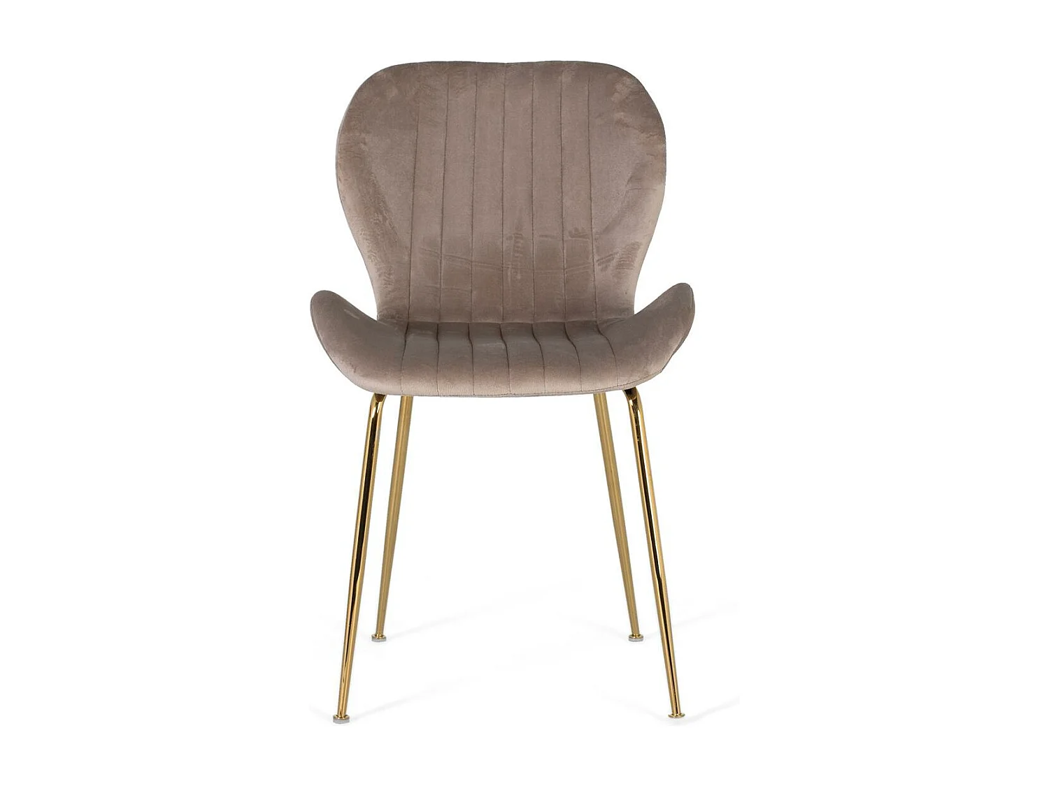 Set aus 4 Stühlen mit Samtbezug und Stahlgestell