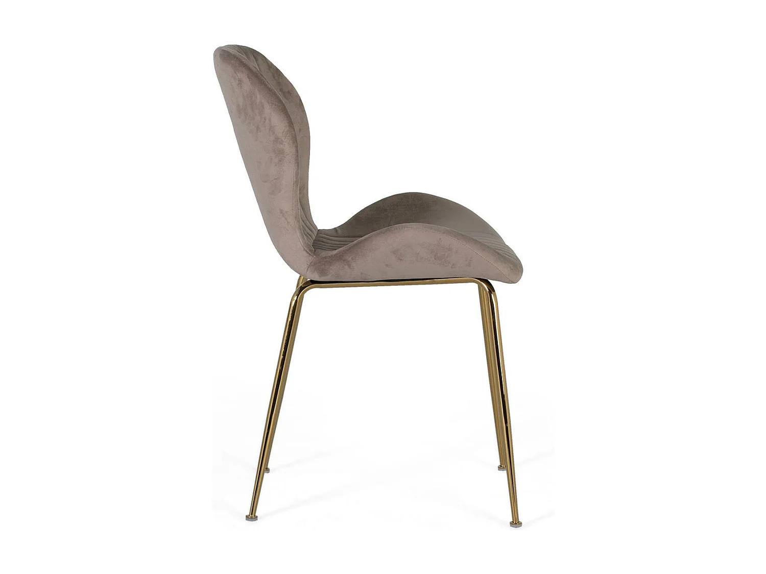 Set aus 4 Stühlen mit Samtbezug und Stahlgestell