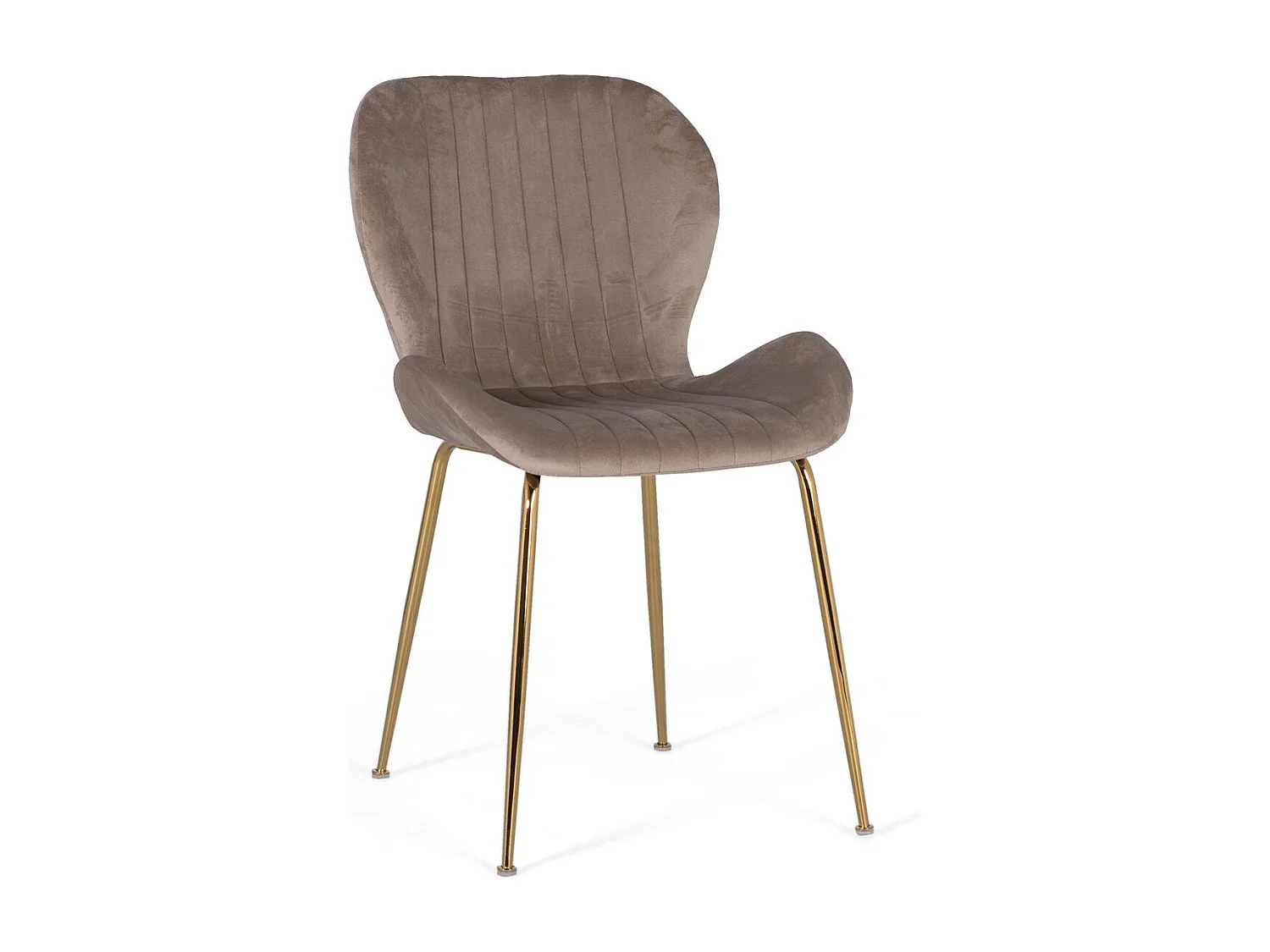 Ensemble de 4 chaises recouvertes de velours et structure en acier