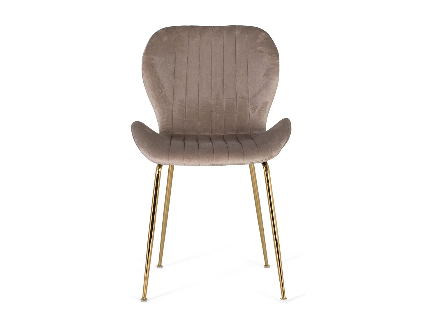 Set van 4 chaise longues bekleed met velours en stalen structuur