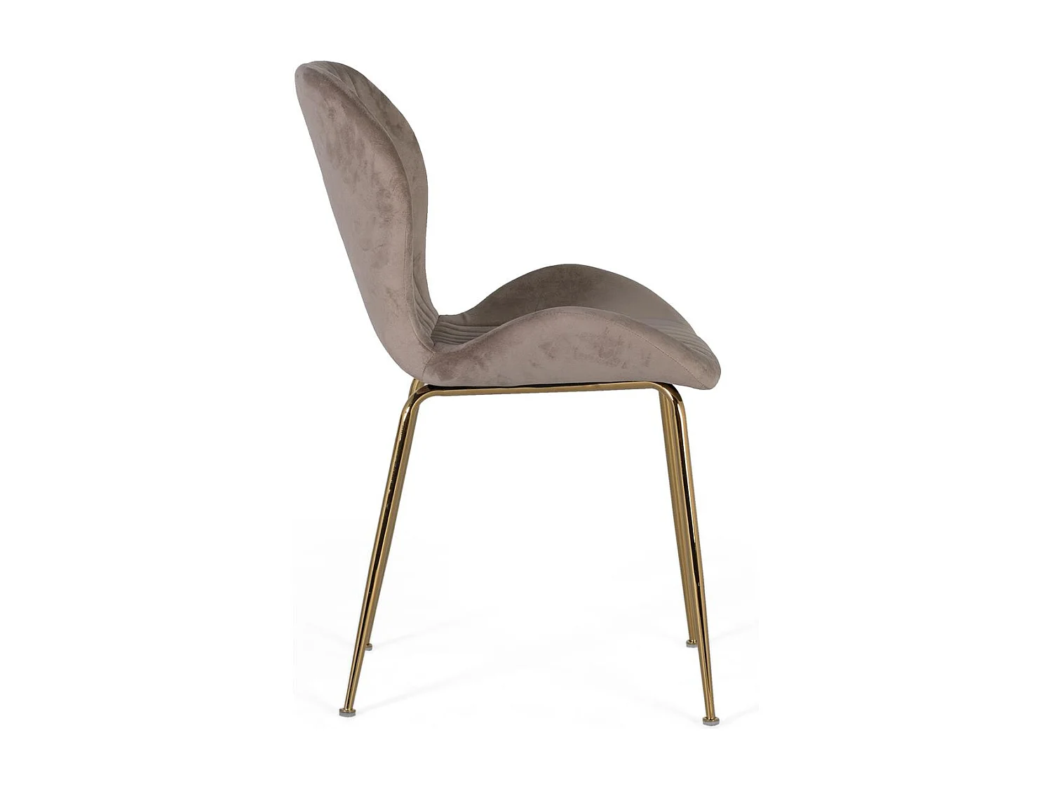 Set van 4 chaise longues bekleed met velours en stalen structuur