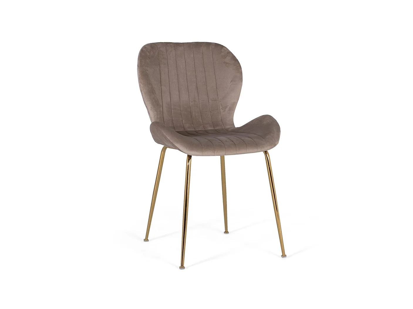 Set van 4 chaise longues bekleed met velours en stalen structuur