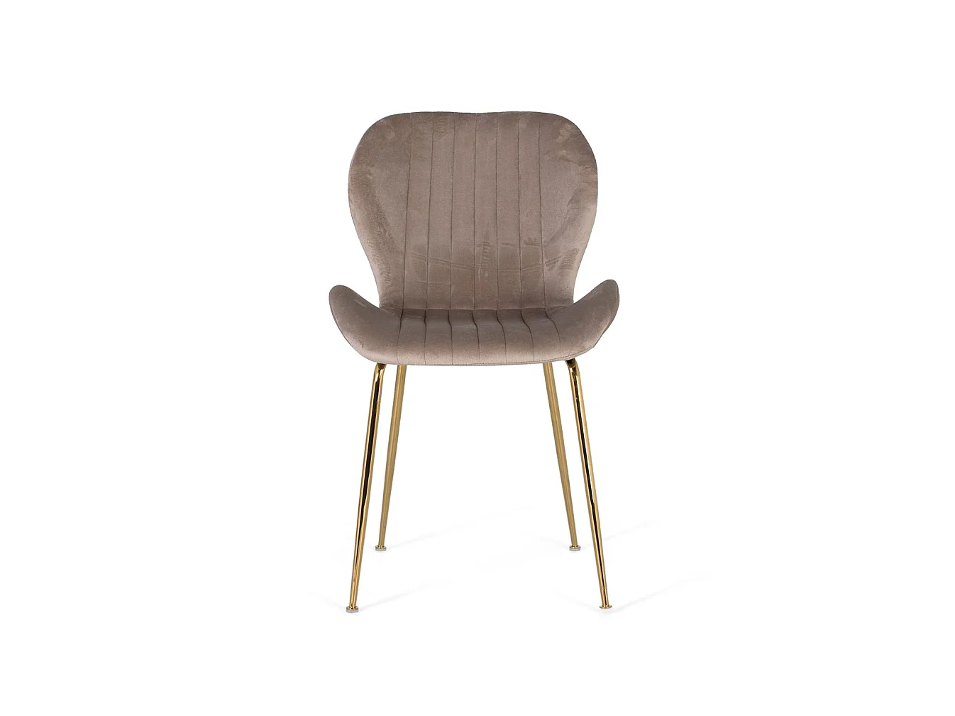 Set van 4 chaise longues bekleed met velours en stalen structuur