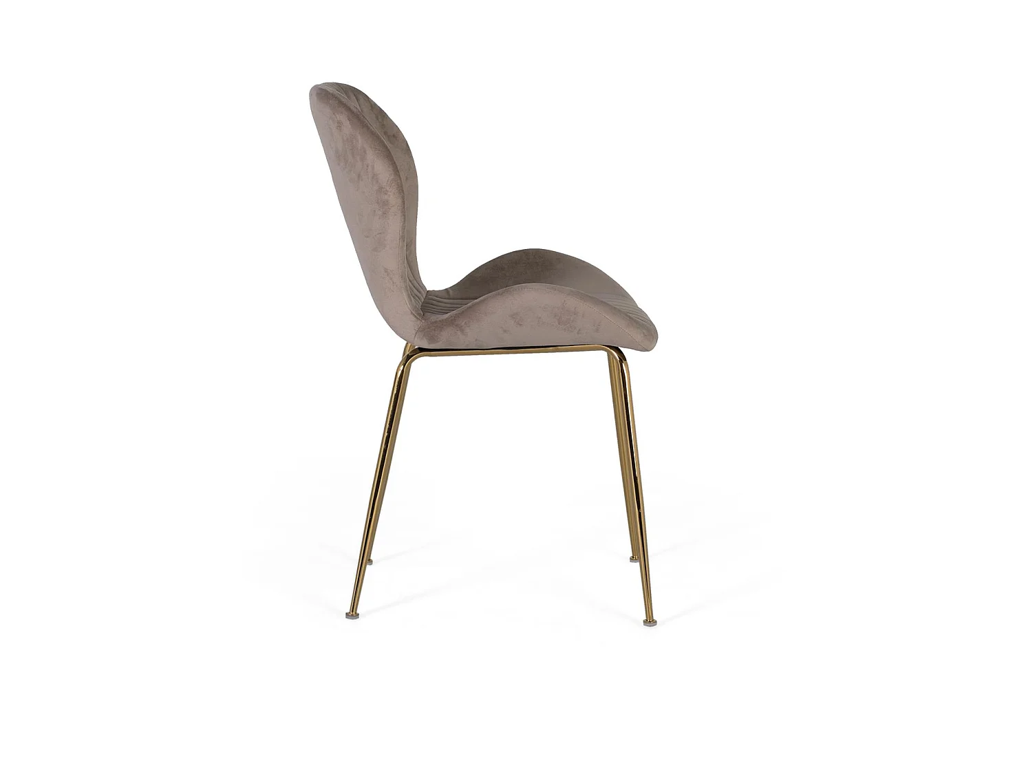 Set van 4 chaise longues bekleed met velours en stalen structuur
