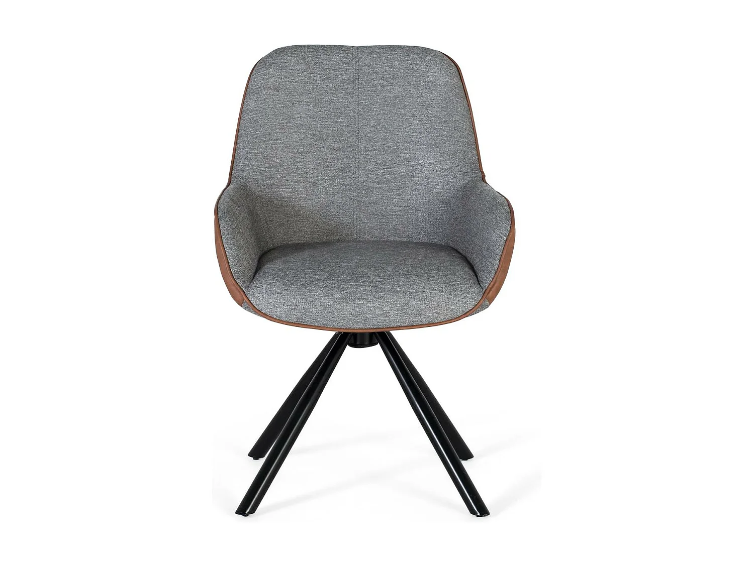 Set mit 2 Drehstühlen, gepolstert mit Stoff und PU