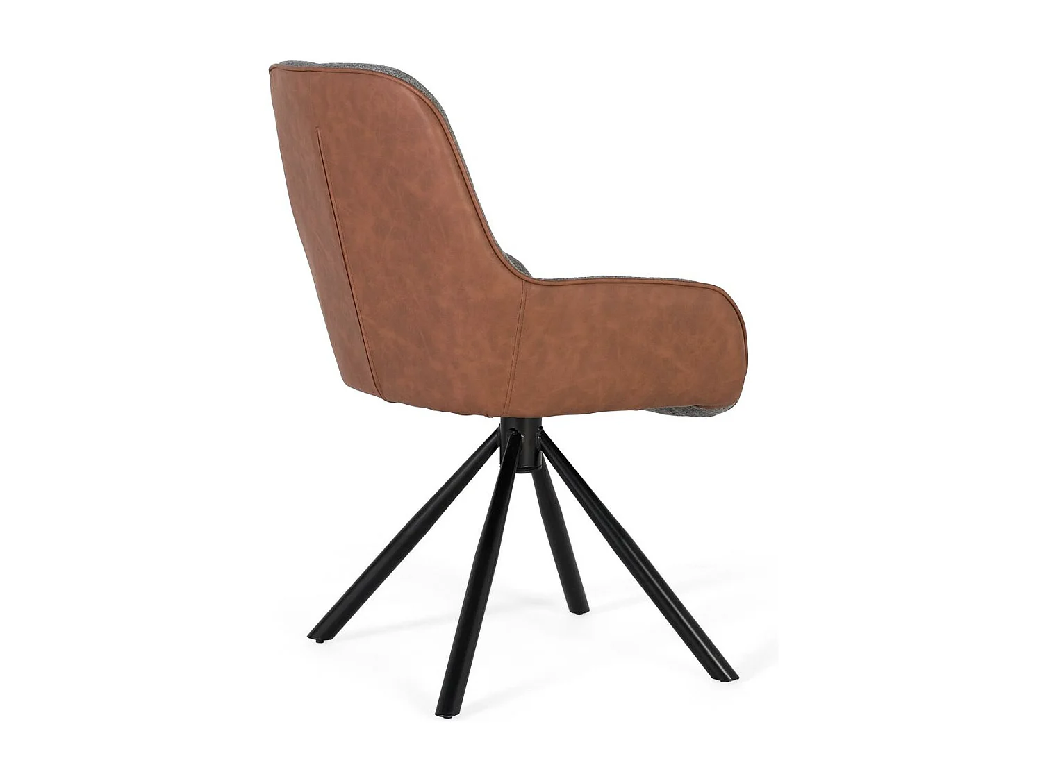 Set mit 2 Drehstühlen, gepolstert mit Stoff und PU