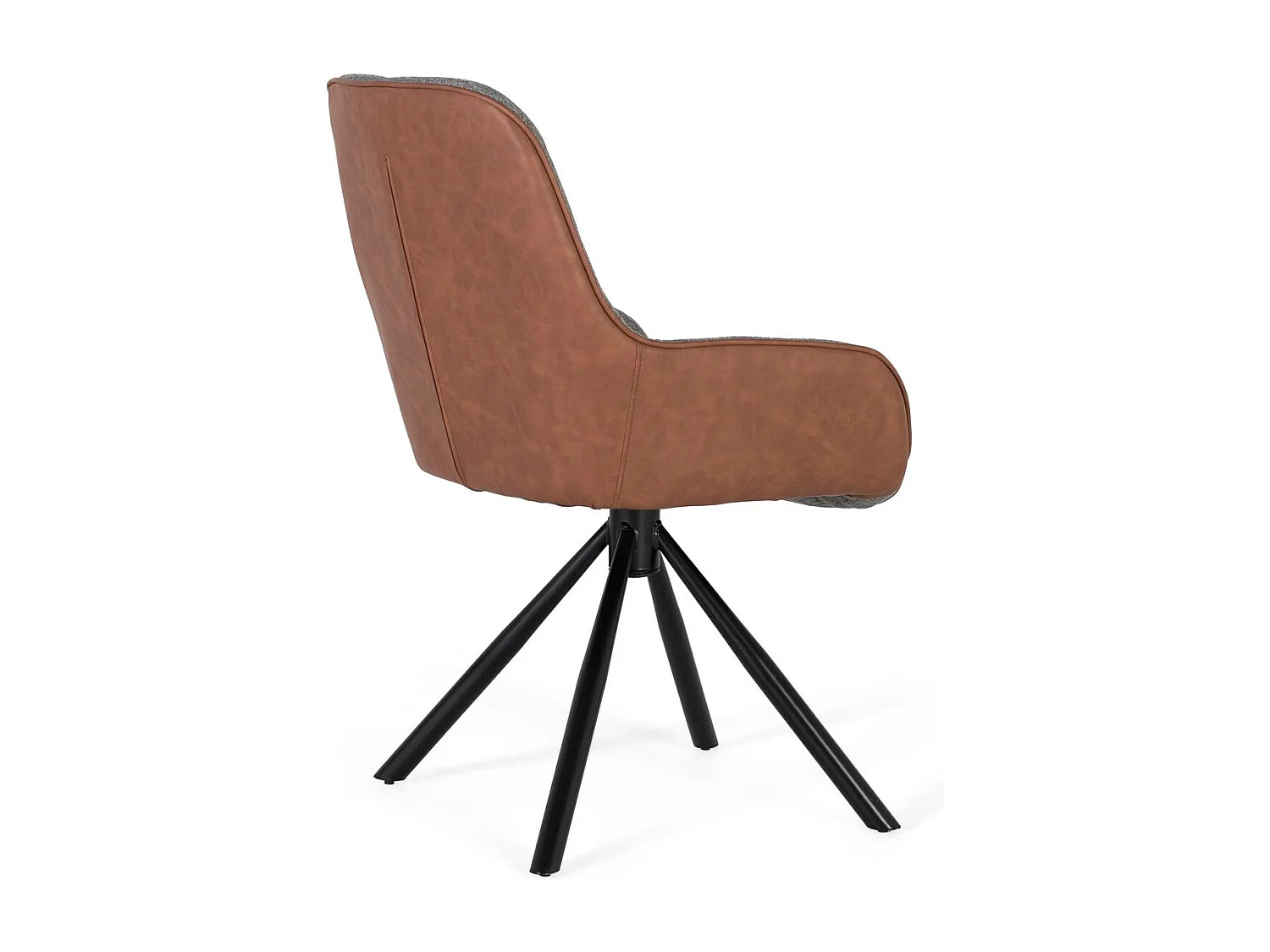 Ensemble de 2 chaises pivotantes recouvertes de tissu