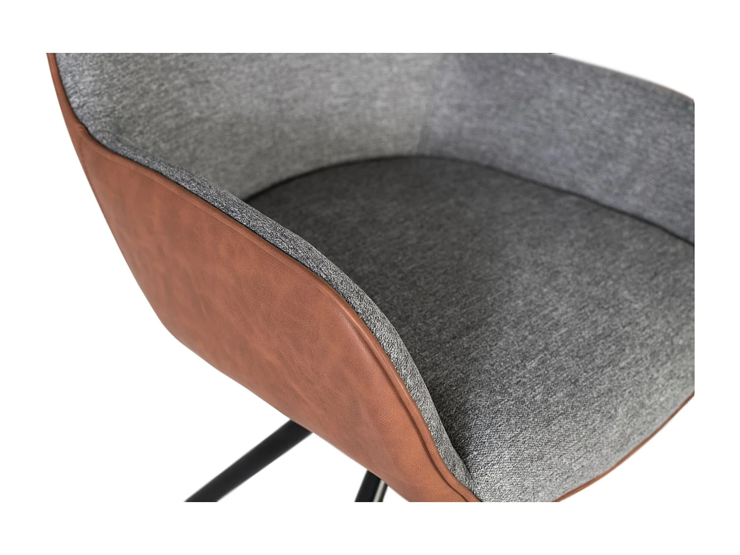 Ensemble de 2 chaises pivotantes recouvertes de tissu