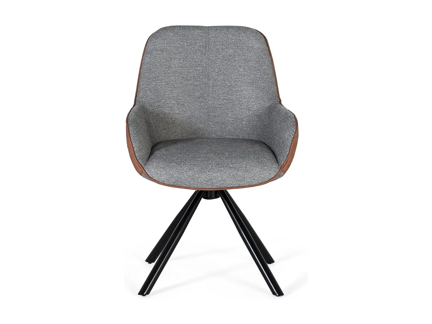 Set van 2 draaistoelen bekleed met stof en PU