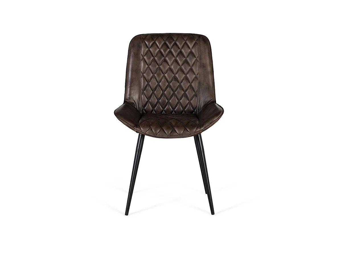 Fauteuil en cuir 53 cm, style classique moderne - 90 x 53 x 53 cm