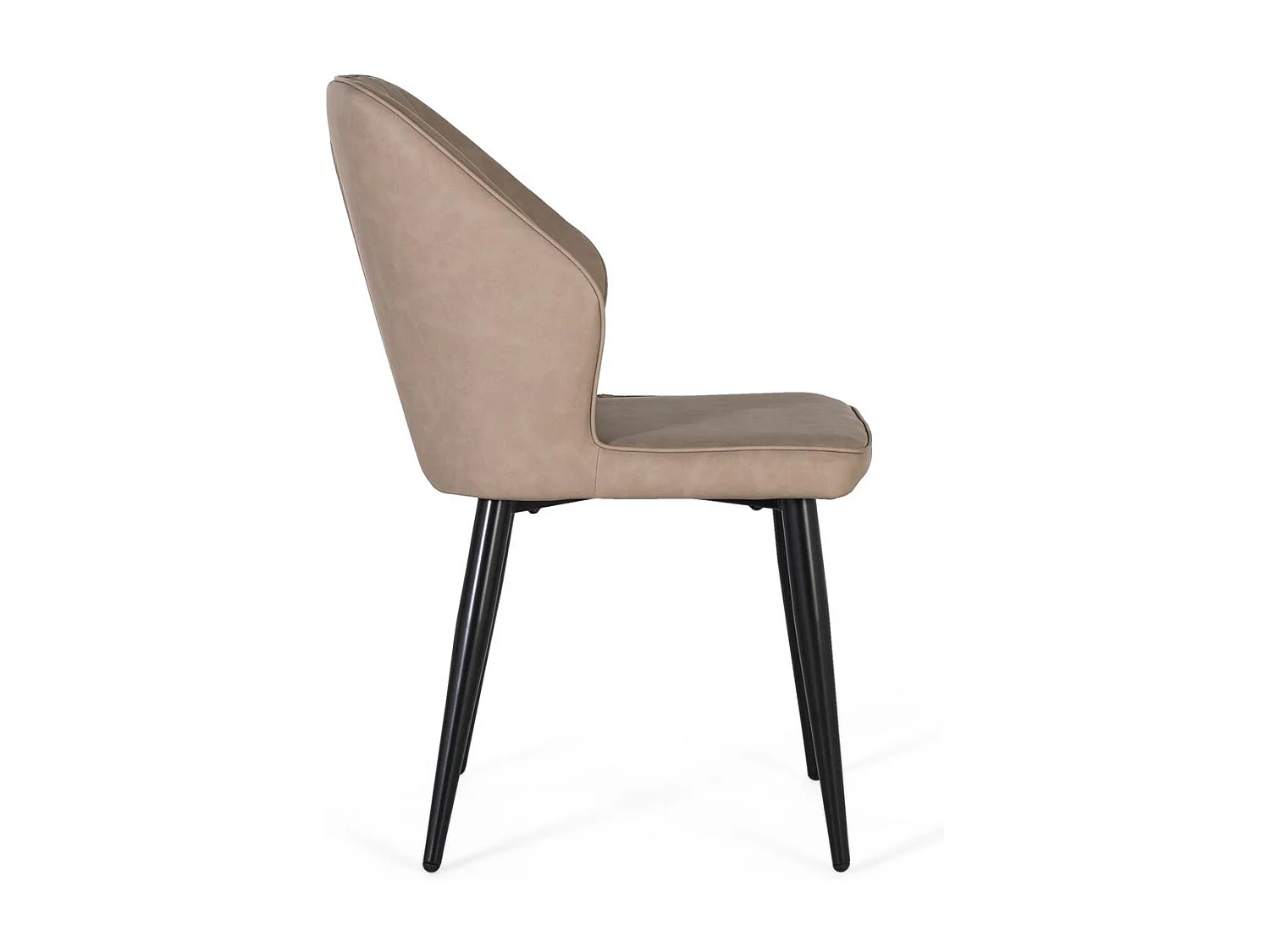 Lot de 2 chaises tapissées en gris et pieds en acier