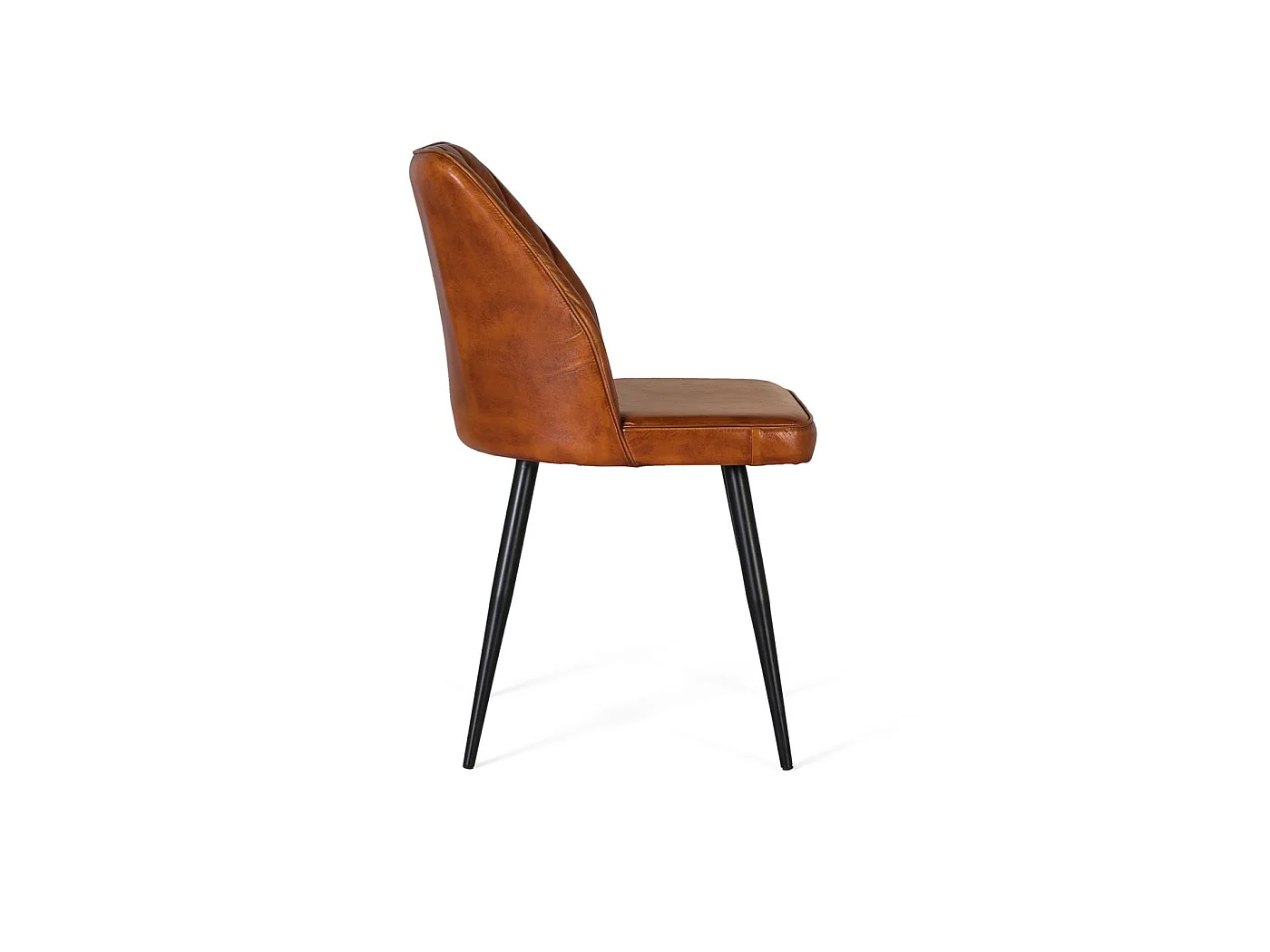 Leren stoel 47 cm, moderne vintage stijl - 86x47x57