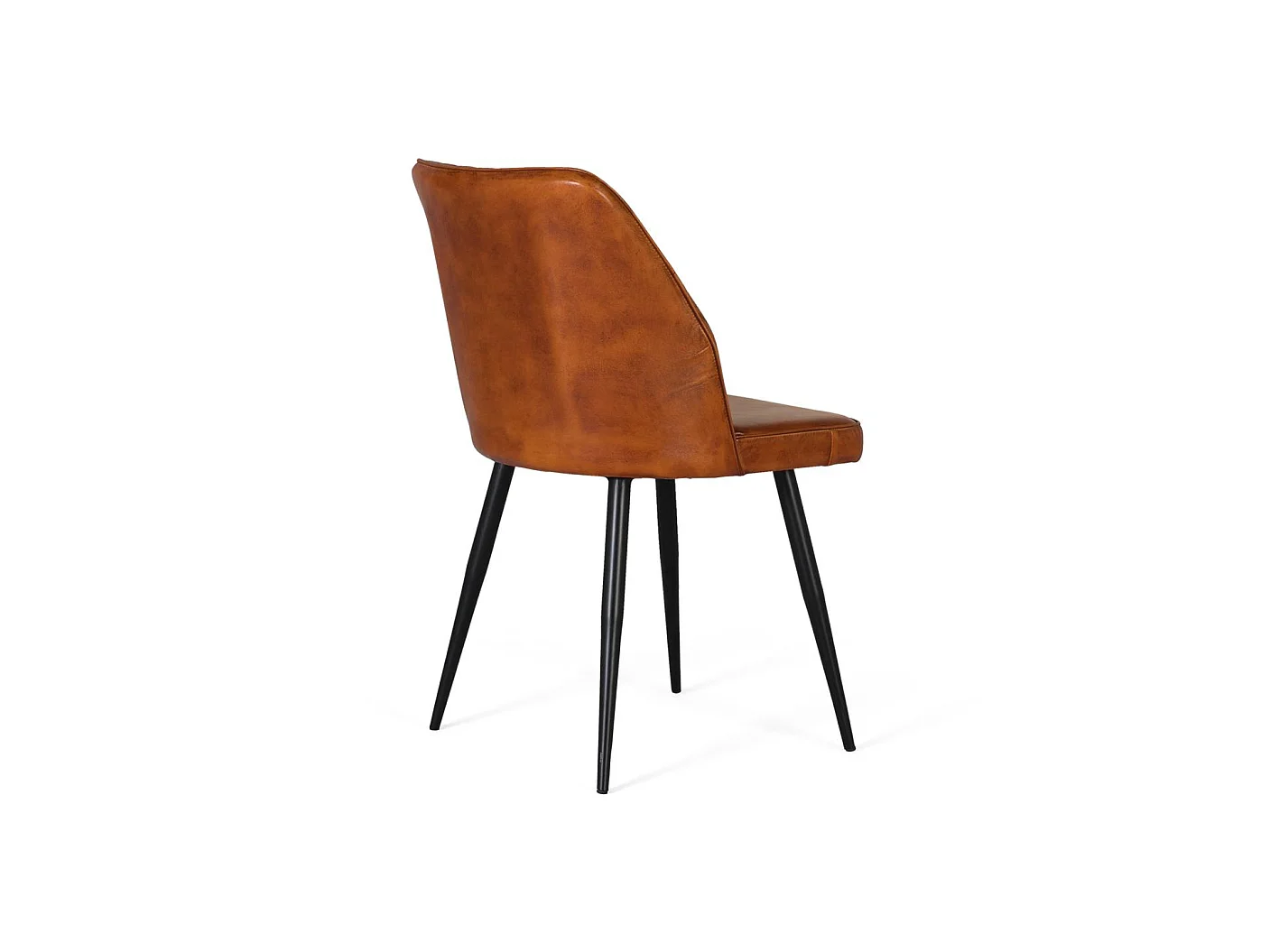 Leren stoel 47 cm, moderne vintage stijl - 86x47x57