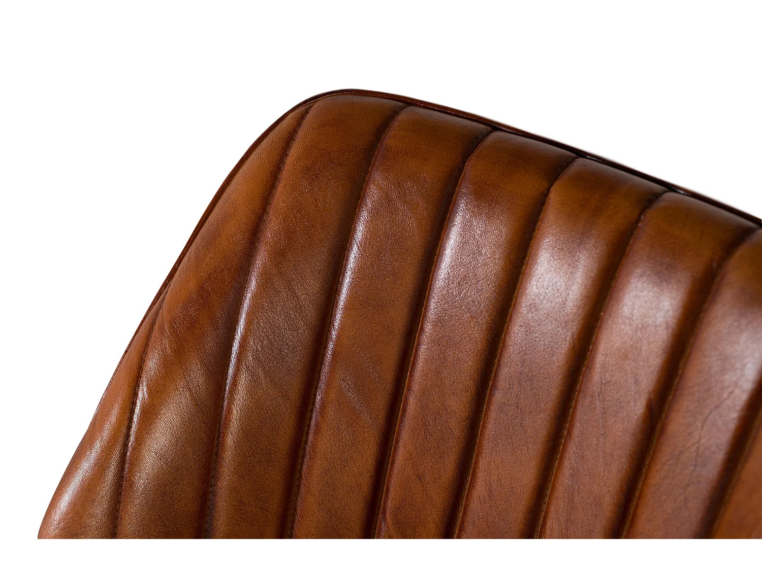 Leren stoel 47 cm, moderne vintage stijl - 86x47x57