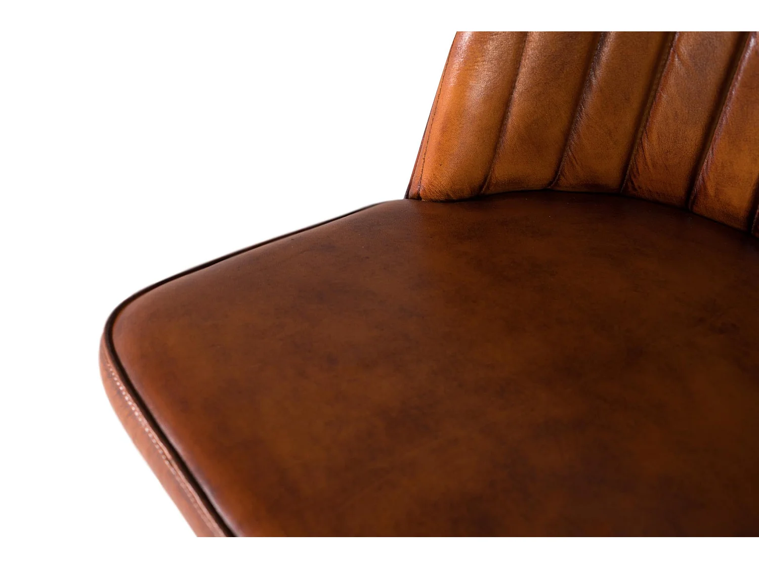 Leren stoel 47 cm, moderne vintage stijl - 86x47x57
