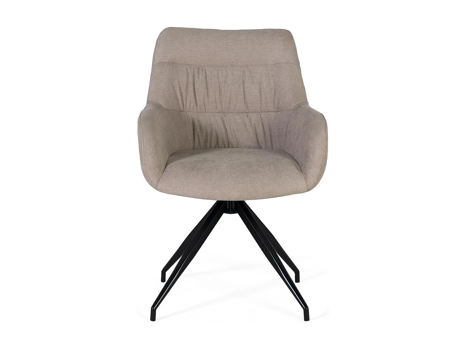 Set de 2 chaises pivotantes recouvertes de tissu gris