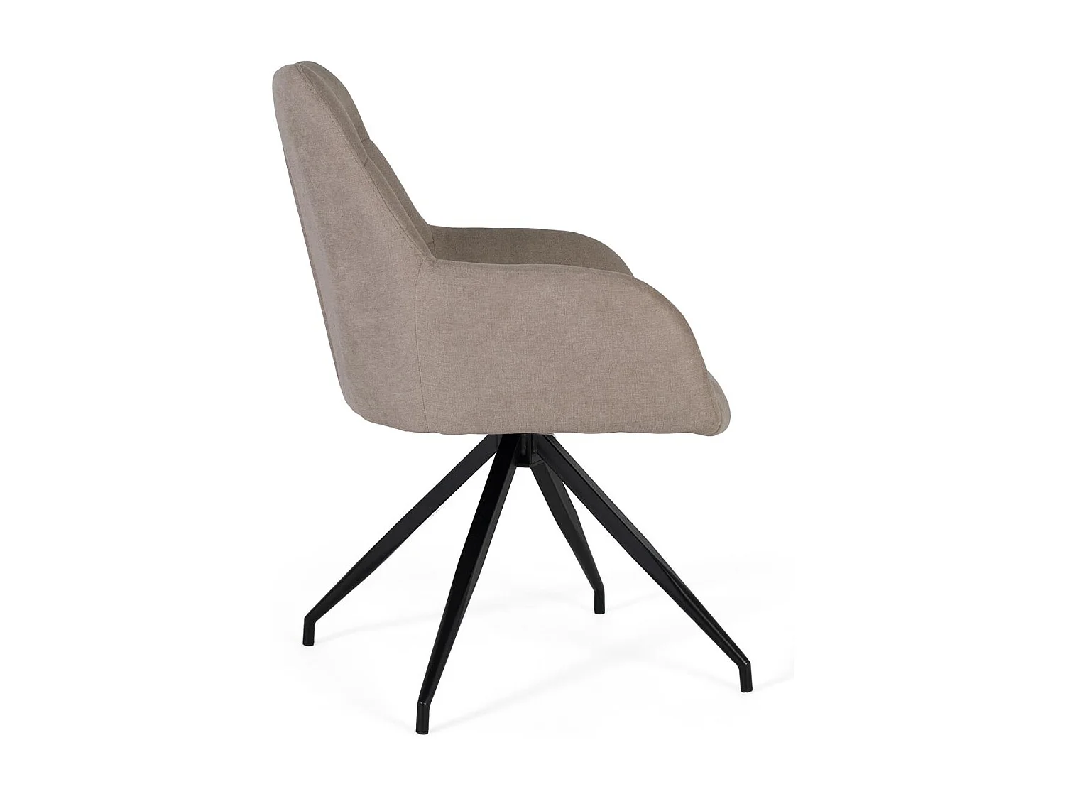 Set de 2 chaises pivotantes recouvertes de tissu gris