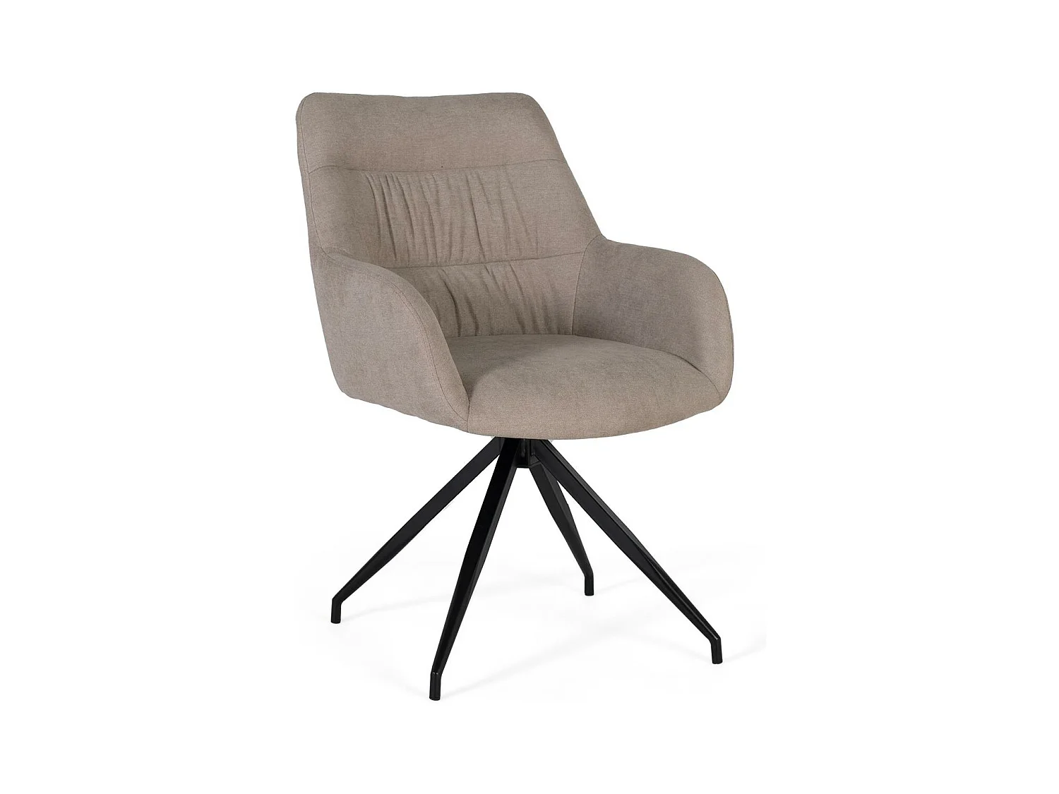 Set de 2 chaises pivotantes recouvertes de tissu gris