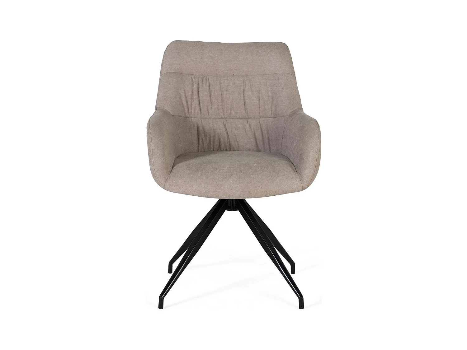 Set de 2 chaises pivotantes recouvertes de tissu gris