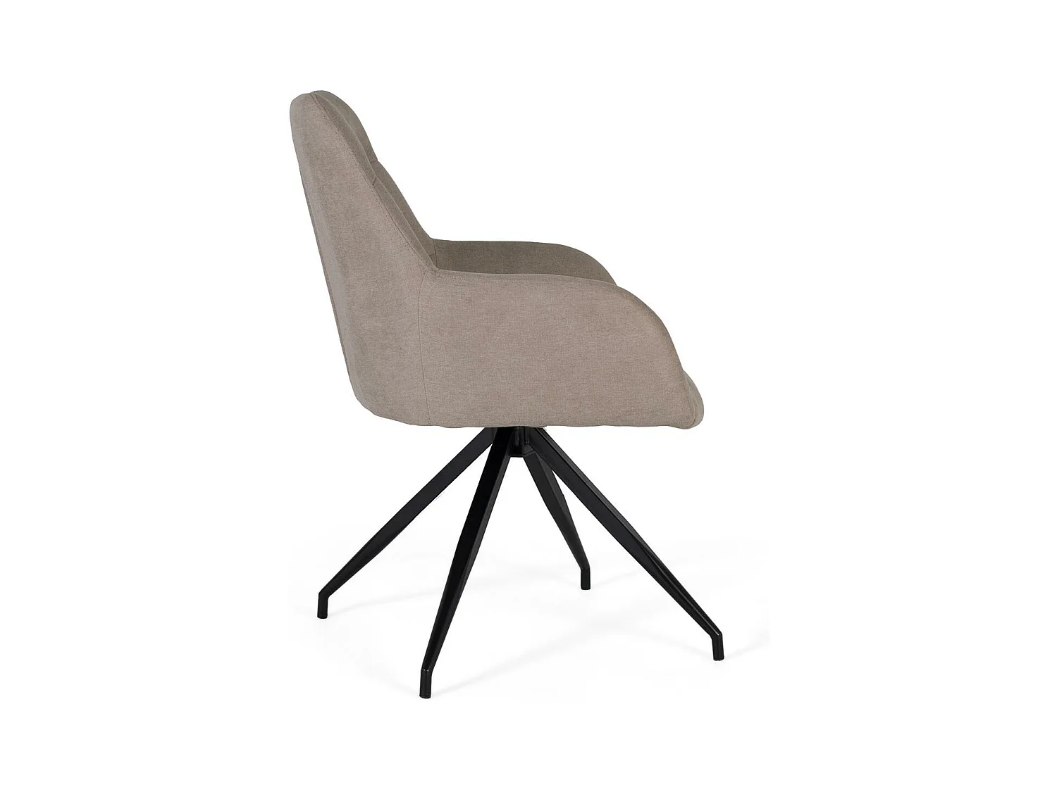 Set de 2 chaises pivotantes recouvertes de tissu gris