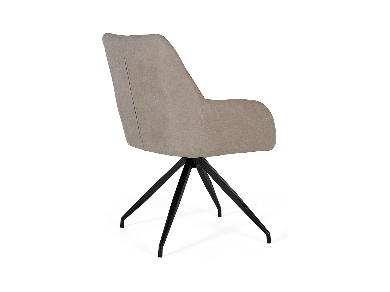 Set de 2 chaises pivotantes recouvertes de tissu gris