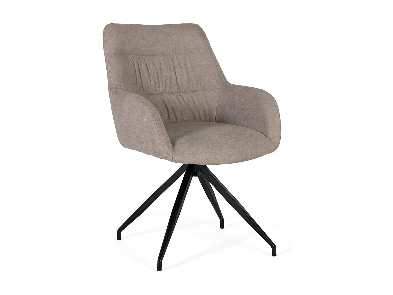 Set de 2 chaises pivotantes recouvertes de tissu gris