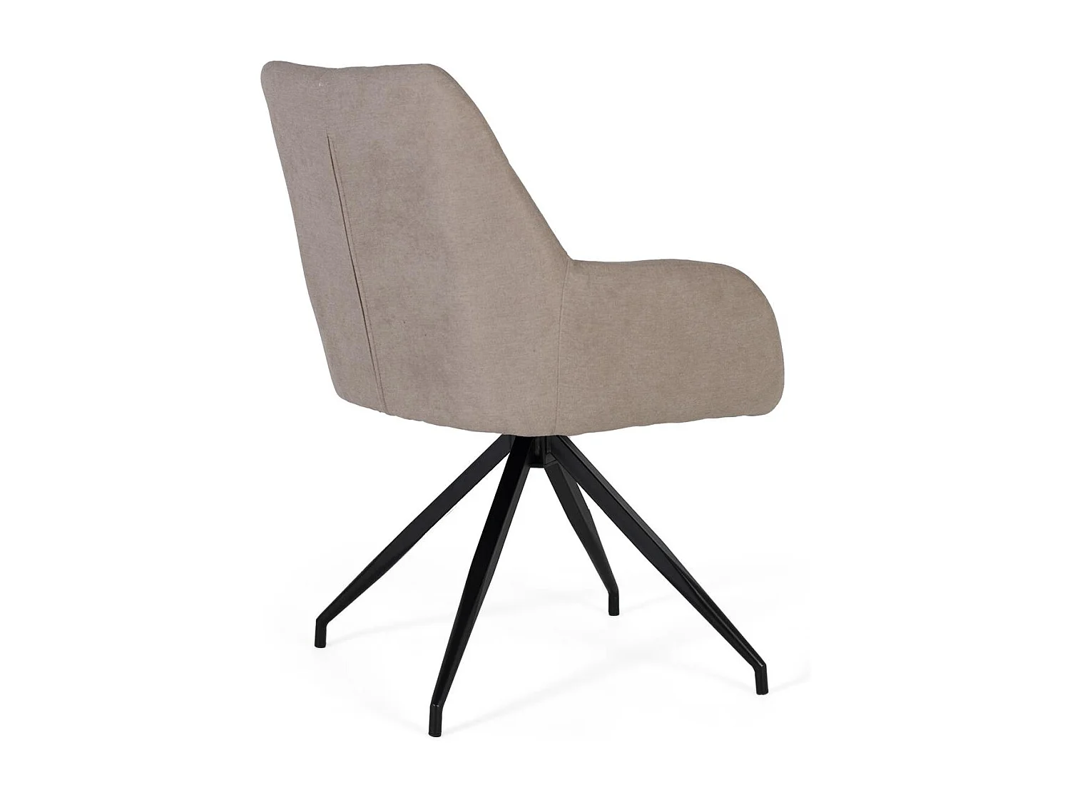 Set de 2 chaises pivotantes recouvertes de tissu gris