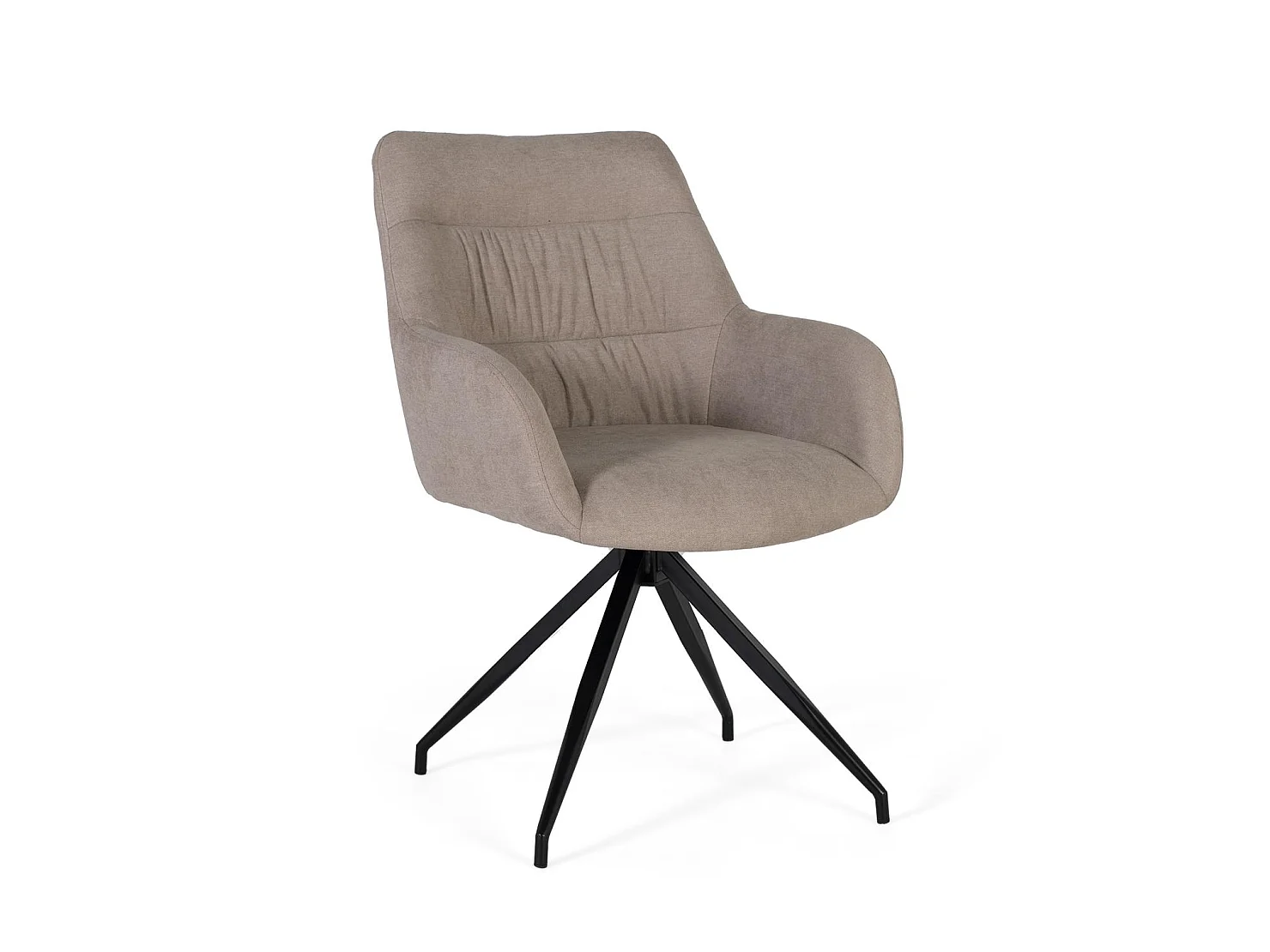Set de 2 chaises pivotantes recouvertes de tissu gris
