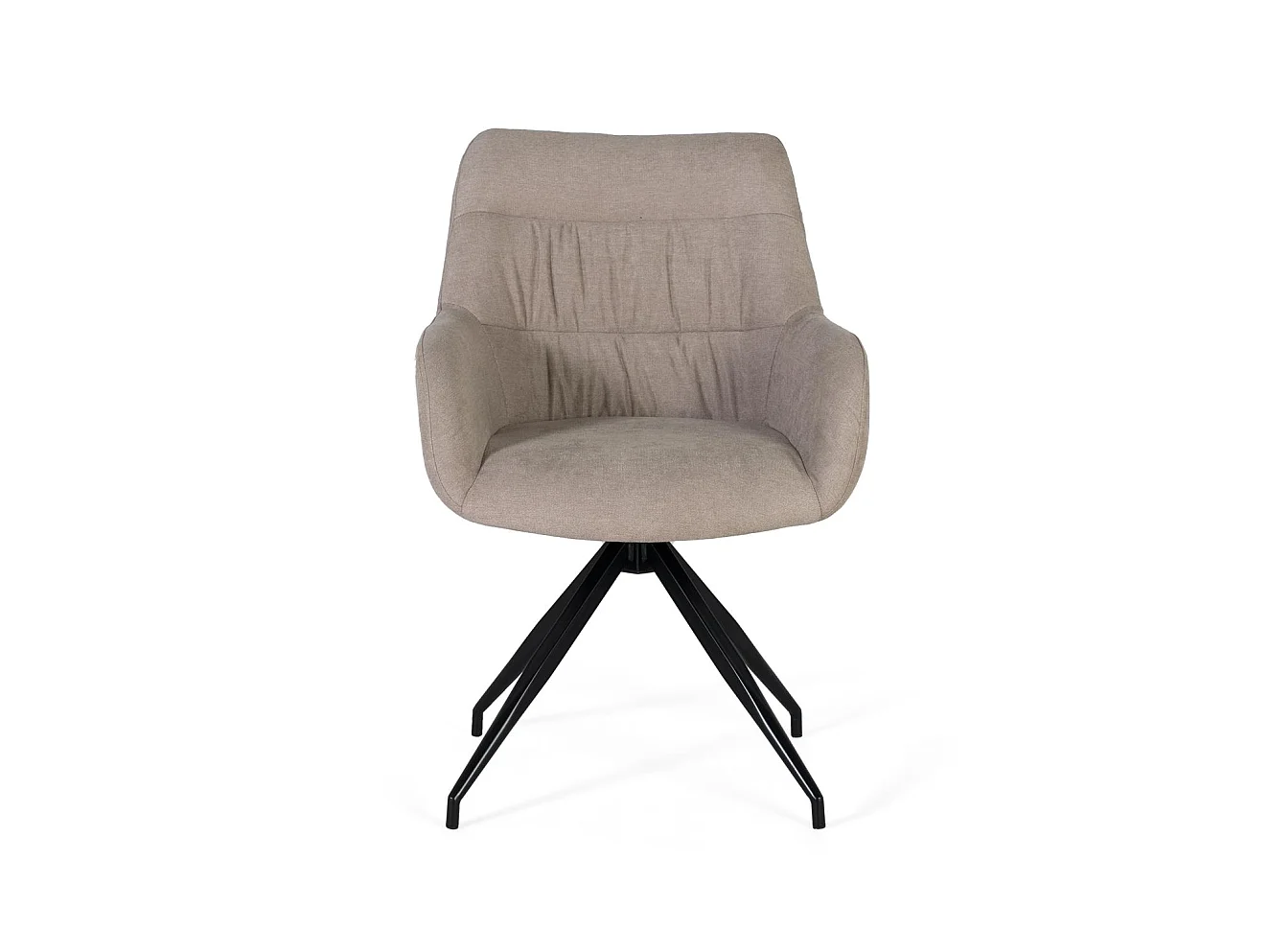 Set de 2 chaises pivotantes recouvertes de tissu gris