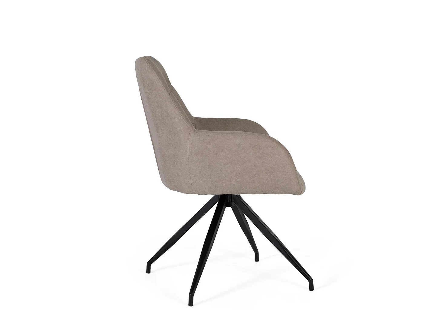 Set de 2 chaises pivotantes recouvertes de tissu gris