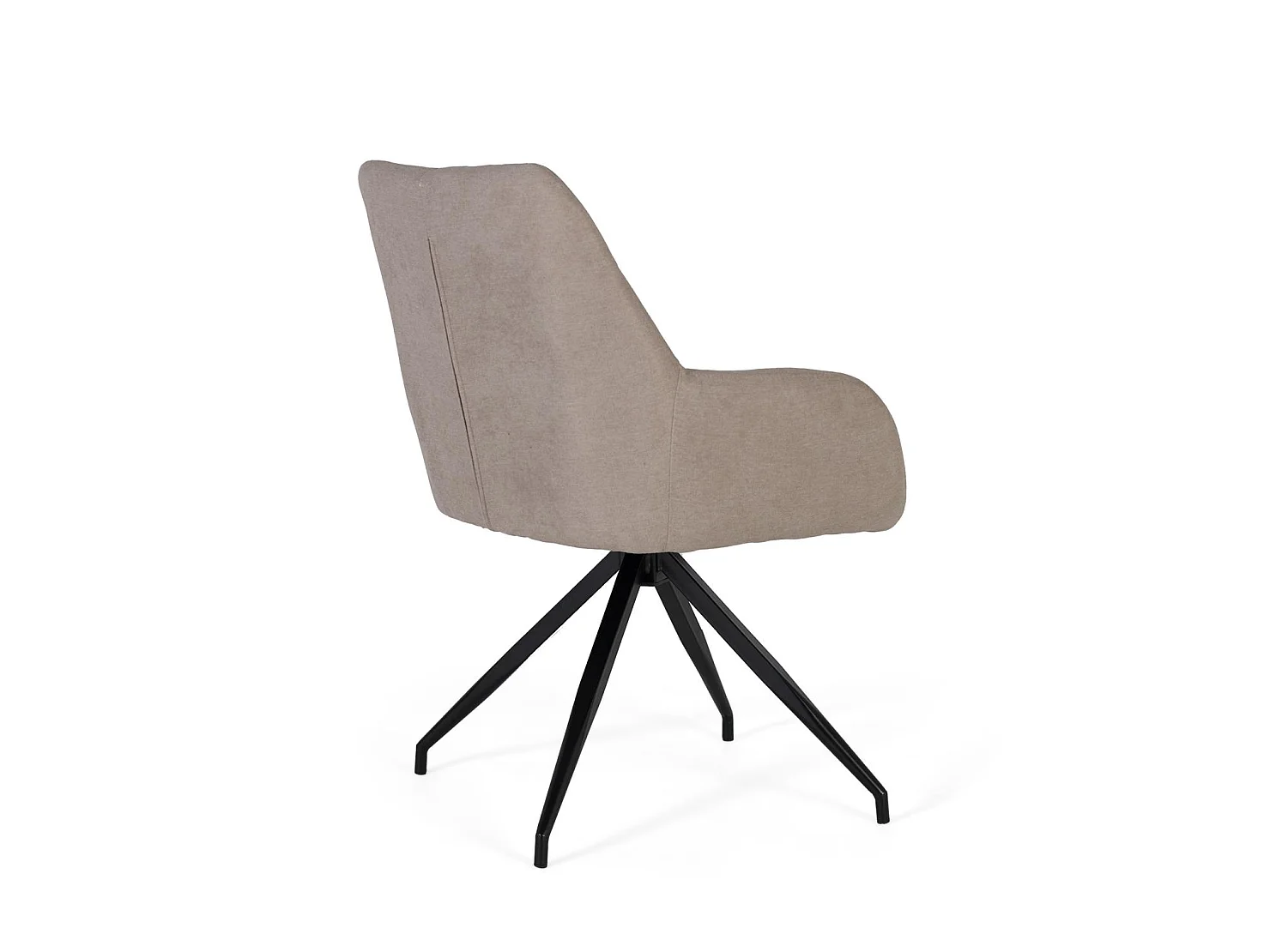 Set de 2 chaises pivotantes recouvertes de tissu gris