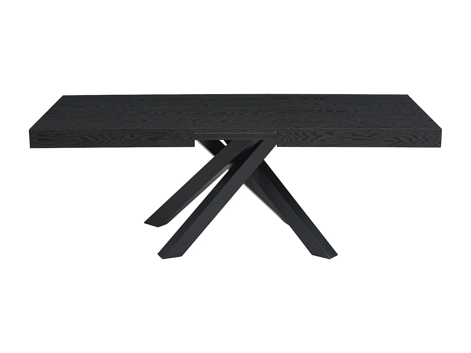 Ensemble table CATONAV + 4 chaises GULSUN - Noir et beige