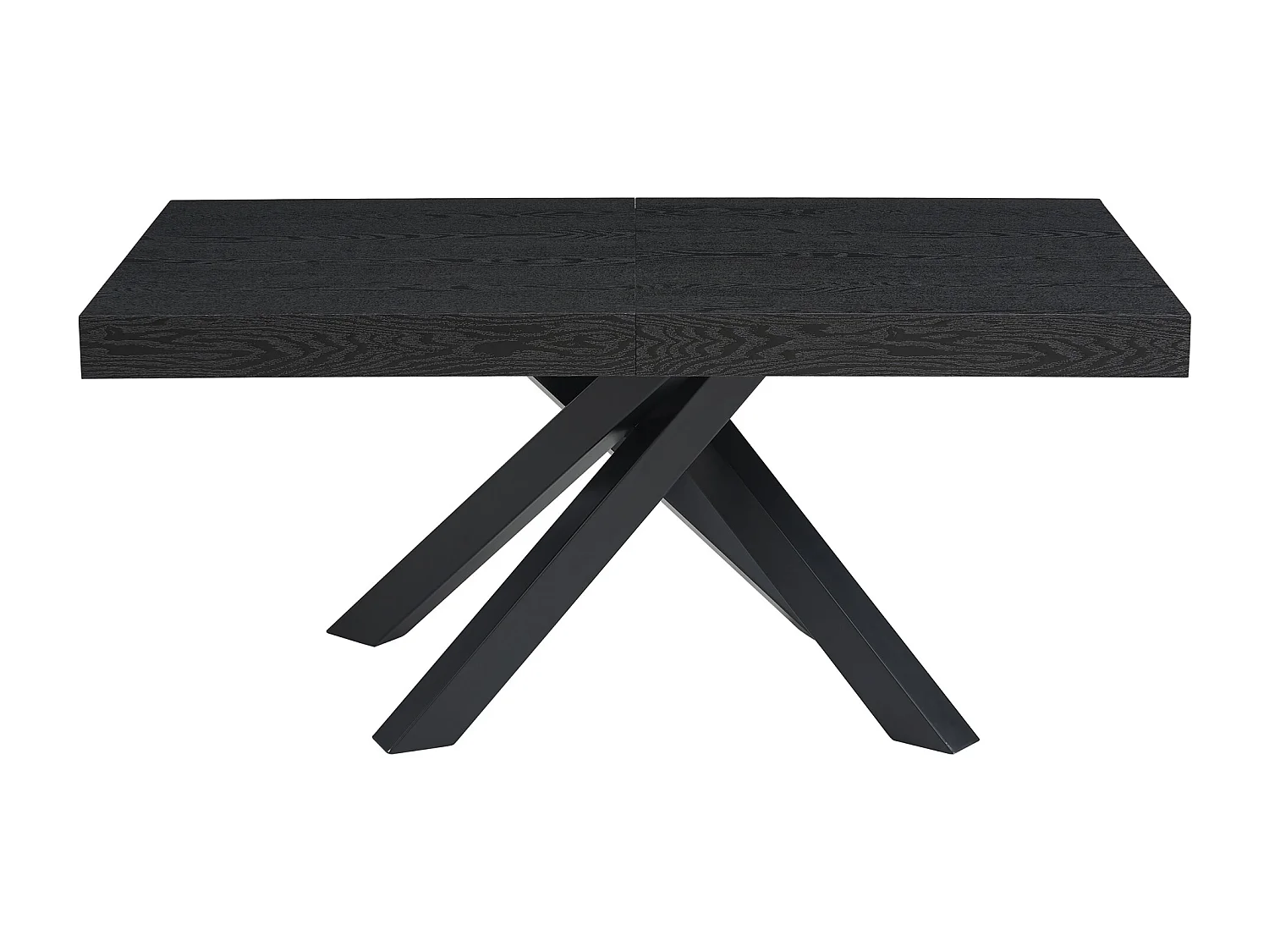 Ensemble table CATONAV + 4 chaises GULSUN - Noir et beige