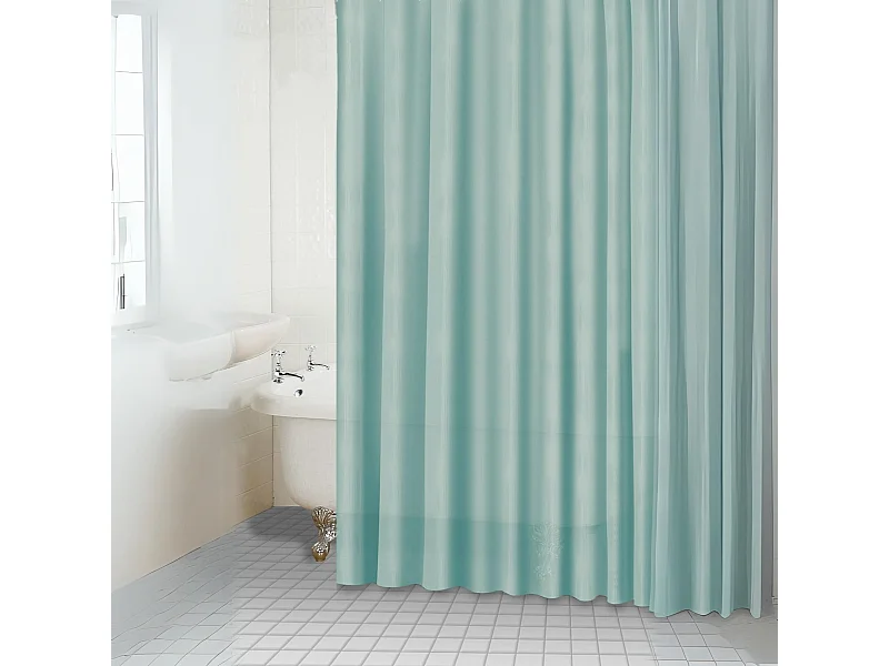 Rideau de douche uni aspect tissu