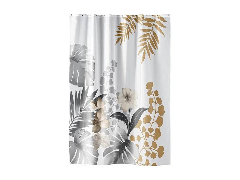 Duschvorhang mit Haken Kelly Weiß 180 x 200 cm