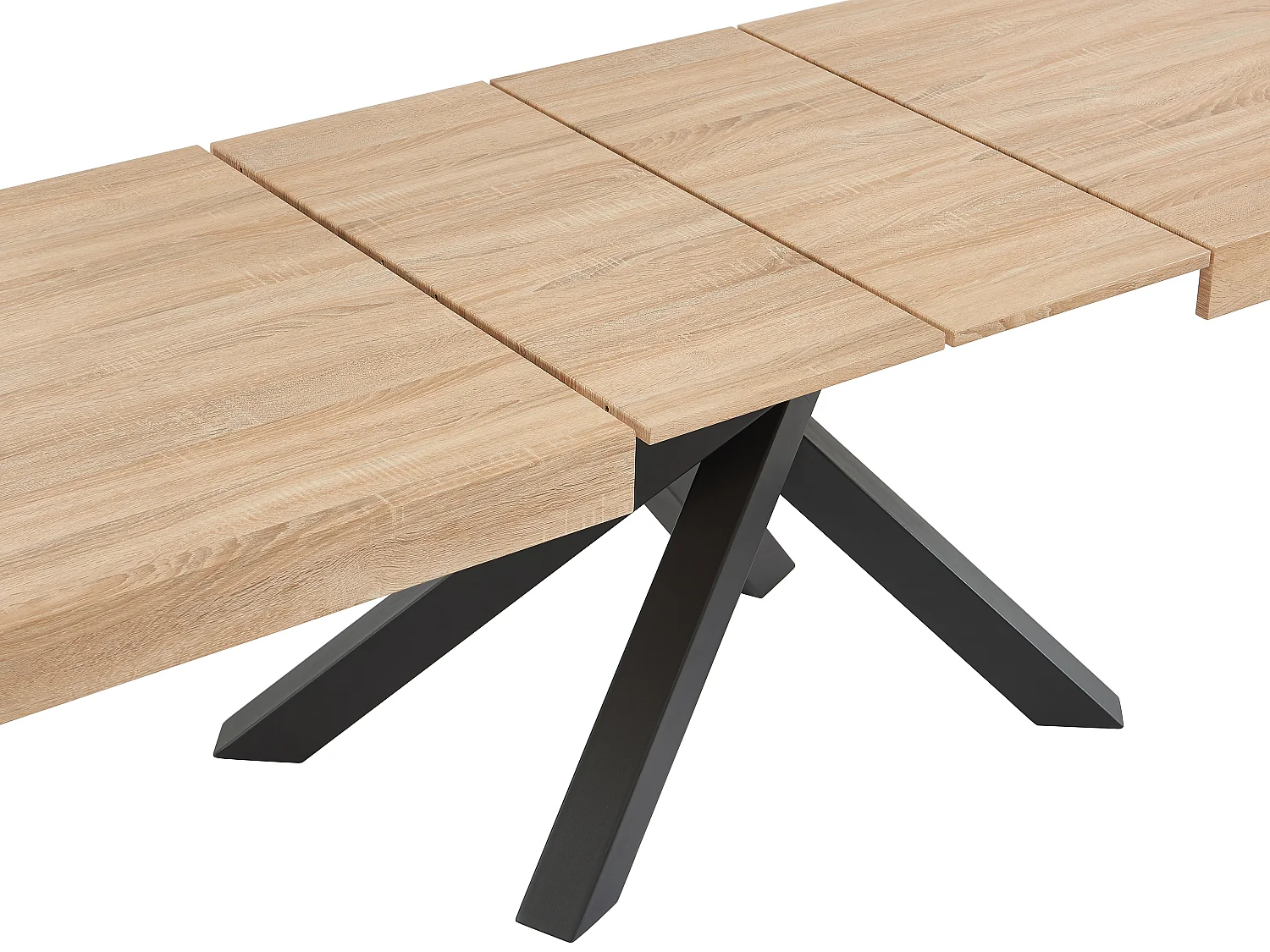 Set Tisch CATONAV + 4 Stühle MASURIE - Holzfarben & Cremefarben