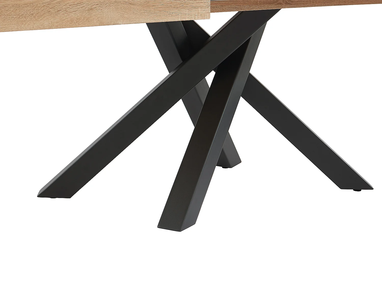 Set Tisch CATONAV + 4 Stühle MASURIE - Holzfarben & Cremefarben