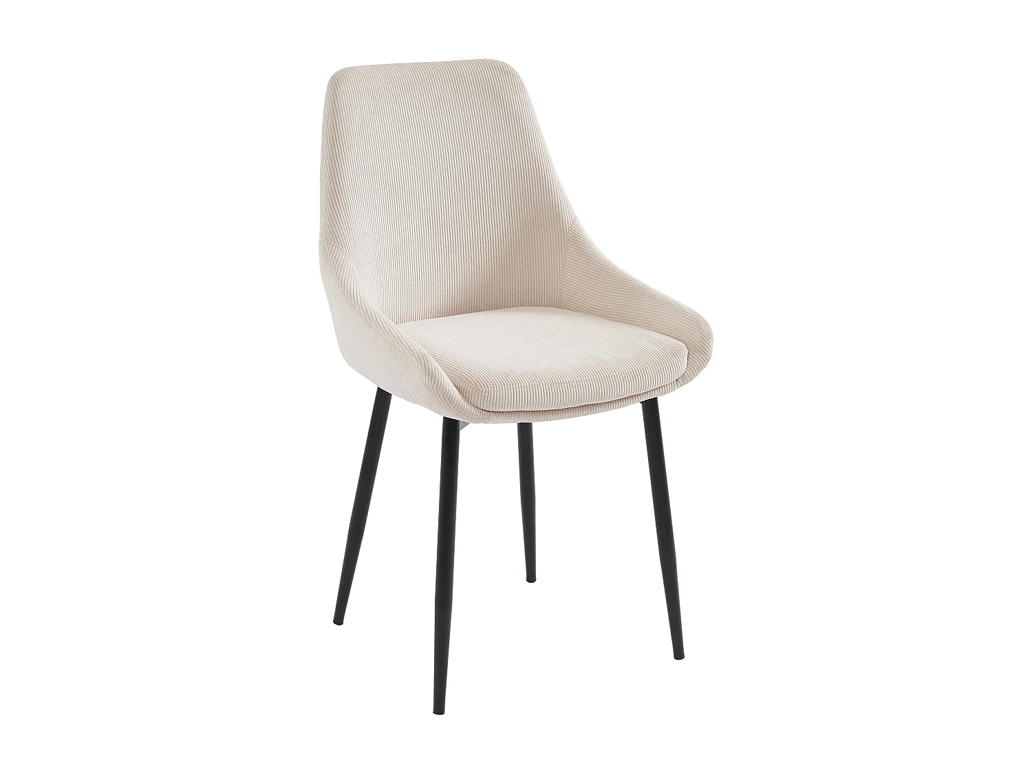 Conjunto mesa CATONAV + 4 cadeiras MASURIE natural e creme