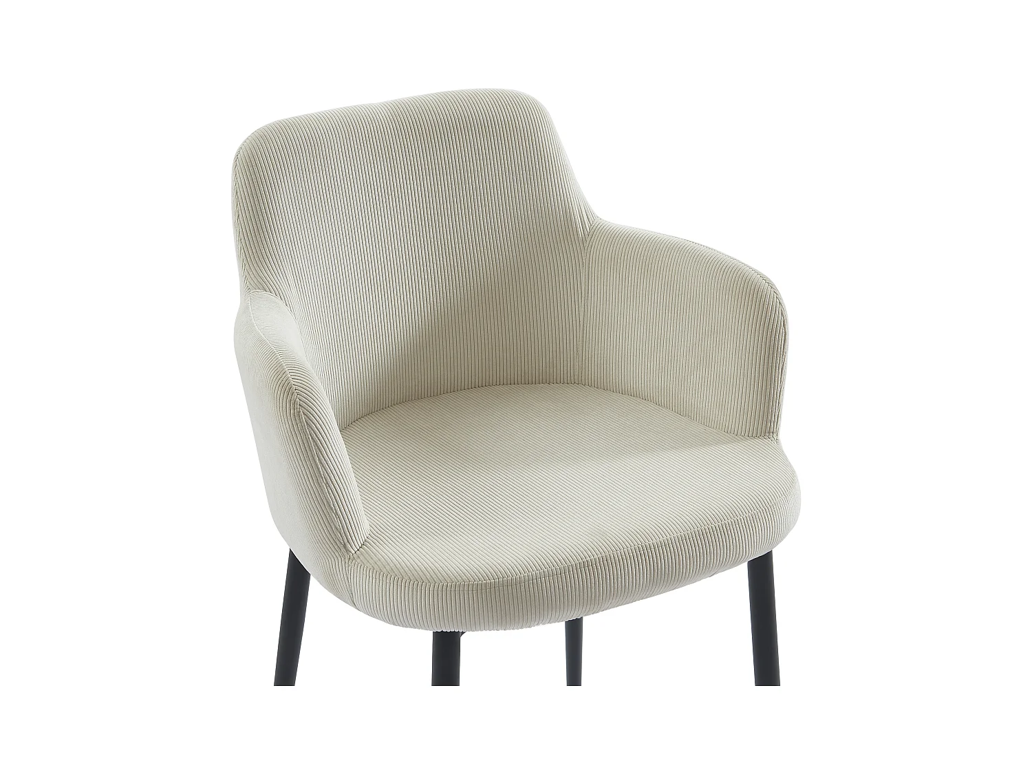 Zestaw stół CATONAV + 4 krzesła CELOLA - Biały i kremowy