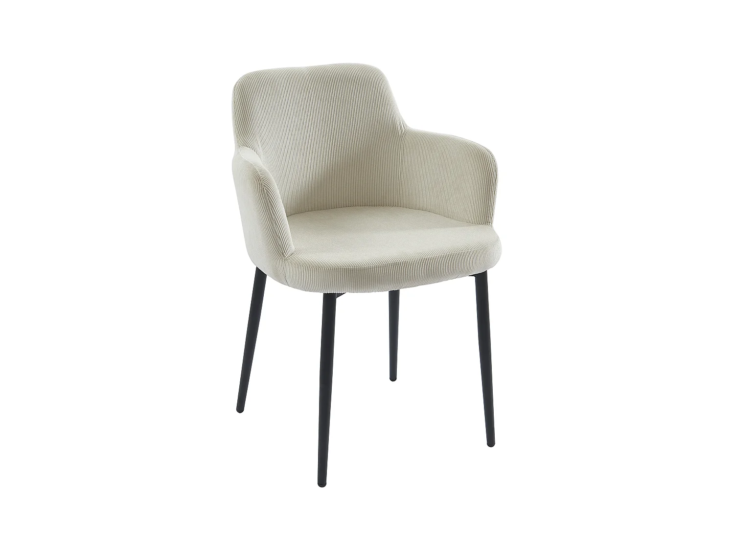 Zestaw stół CATONAV + 4 krzesła CELOLA - Biały i kremowy